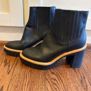 Dolce Vita Black Leather Ankle Boots
